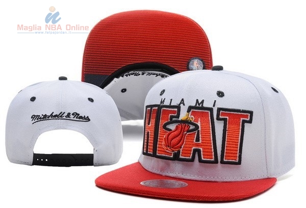 Acquista Cappelli 2016 Miami Heat Bianco Rosso 001