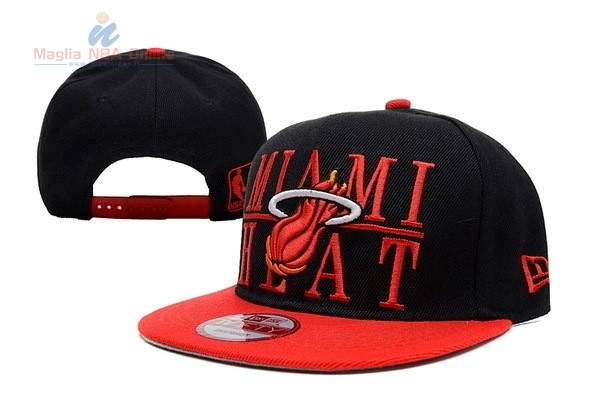 Acquista Cappelli 2016 Miami Heat Nero Rosso 003