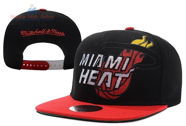 Acquista Cappelli 2016 Miami Heat Nero Rosso 009