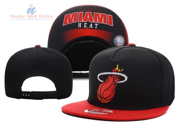 Acquista Cappelli 2016 Miami Heat Nero Rosso 011