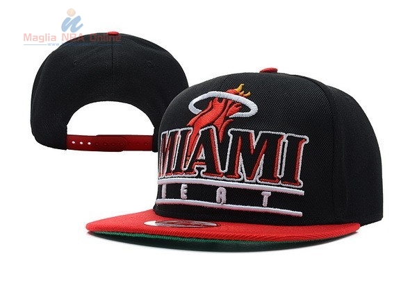 Acquista Cappelli 2016 Miami Heat Nero Rosso 015