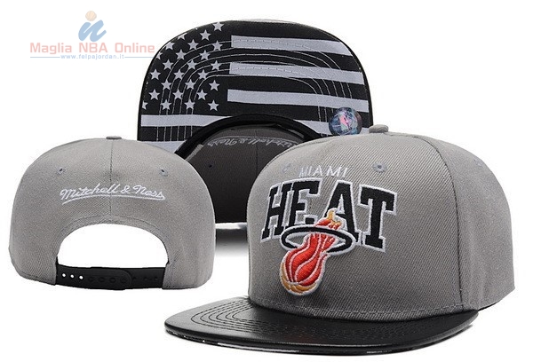 Acquista Cappelli 2016 Miami Heat USA Bandiera Grigio