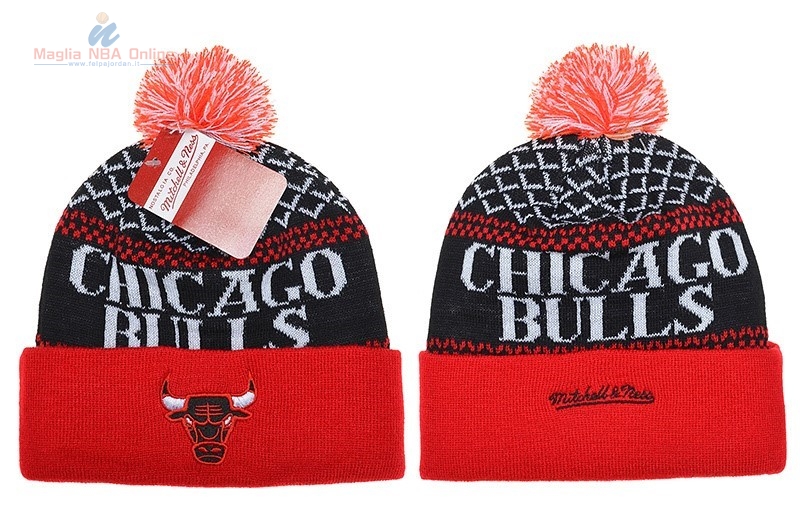 Acquista Cappelli di lana 2016 Chicago Bulls Nero Rosso