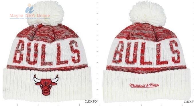 Acquista Cappelli di lana 2016 Chicago Bulls Rosso Bianco
