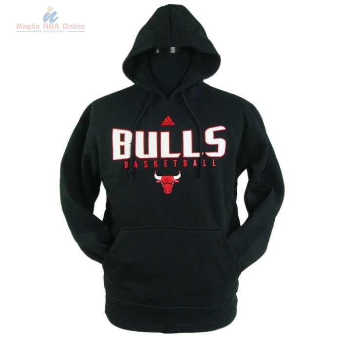 Acquista Felpe Con Cappuccio NBA 2016 Chicago Bulls Nero 001