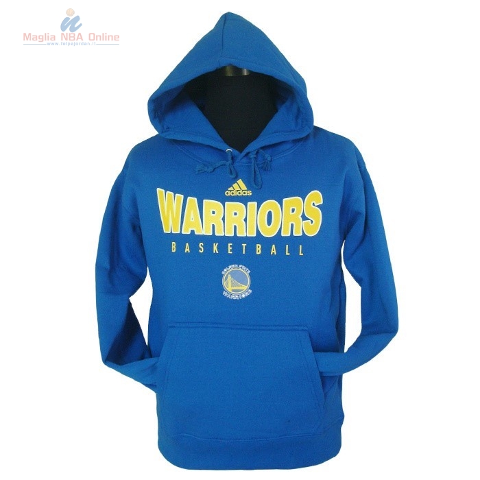 Acquista Felpe Con Cappuccio NBA 2016 Golden State Warriors Blu 001