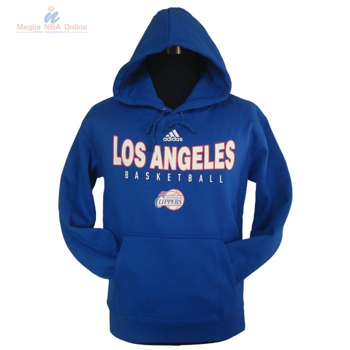 Acquista Felpe Con Cappuccio NBA 2016 Los Angeles Clippers Blu