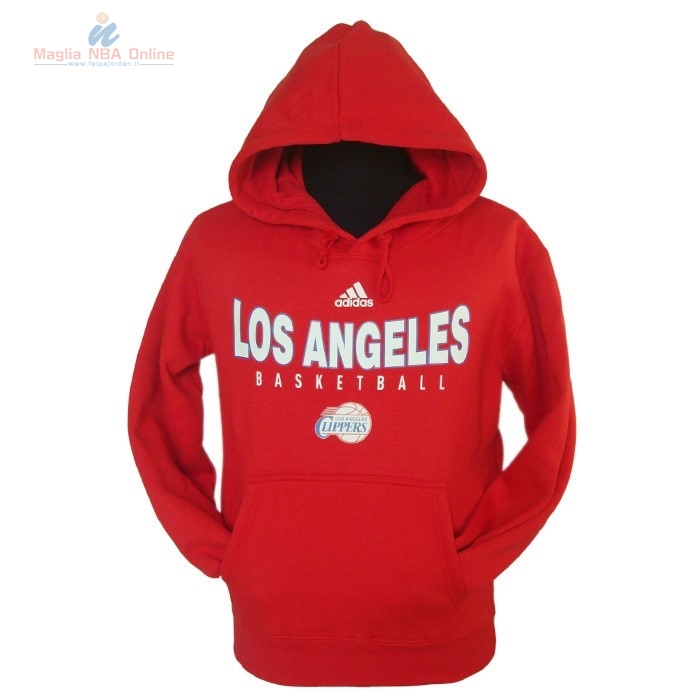 Acquista Felpe Con Cappuccio NBA 2016 Los Angeles Clippers Rosso 000