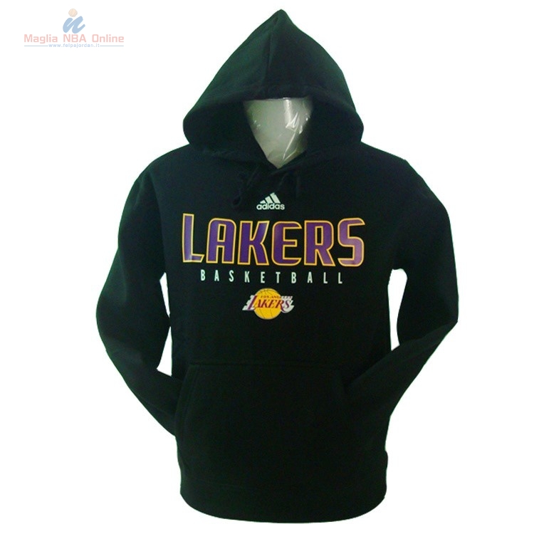 Acquista Felpe Con Cappuccio NBA 2016 Los Angeles Lakers Nero 000