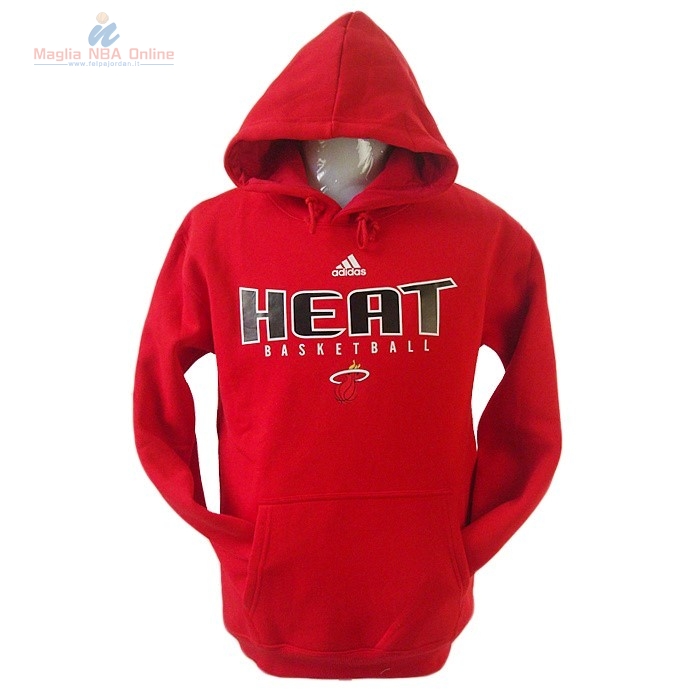 Acquista Felpe Con Cappuccio NBA 2016 Miami Heat Rosso 000