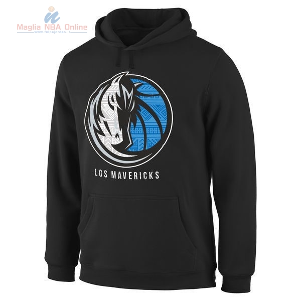 Acquista Felpe Con Cappuccio NBA Dallas Mavericks Nero