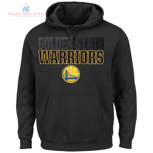 Acquista Felpe Con Cappuccio NBA Golden State Warriors Nero 001