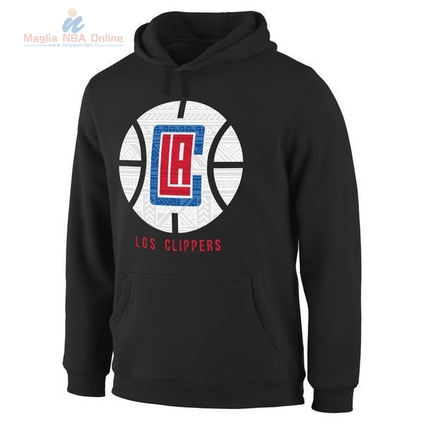 Acquista Felpe Con Cappuccio NBA Los Angeles Clippers Nero 002