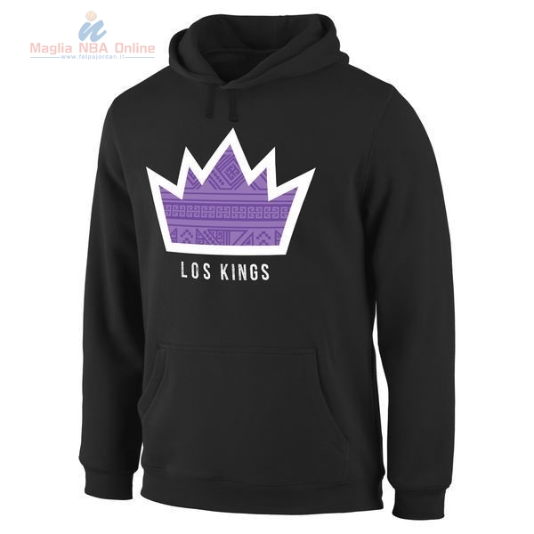 Acquista Felpe Con Cappuccio NBA Sacramento Kings Nero