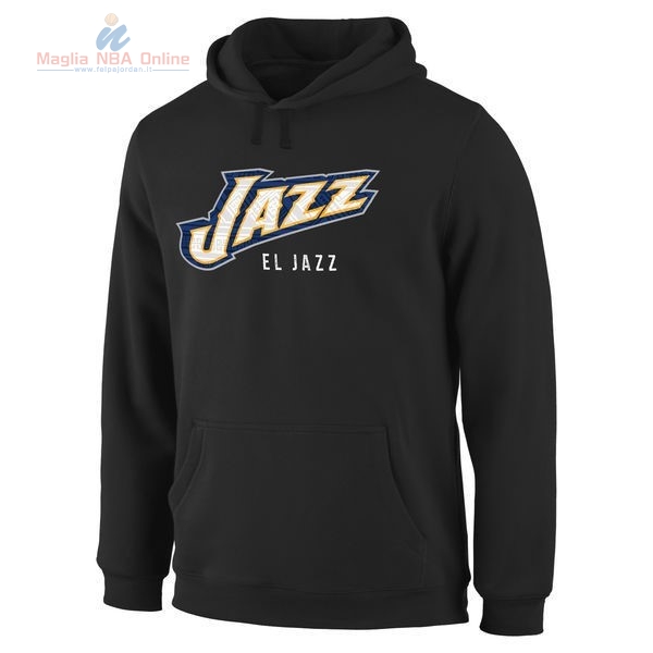 Acquista Felpe Con Cappuccio NBA Utah Jazz Nero 001