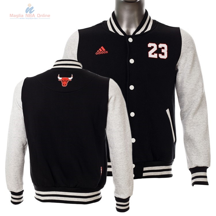 Acquista Giacca Di Lana NBA Chicago Bulls #23 Michael Jordan Nero