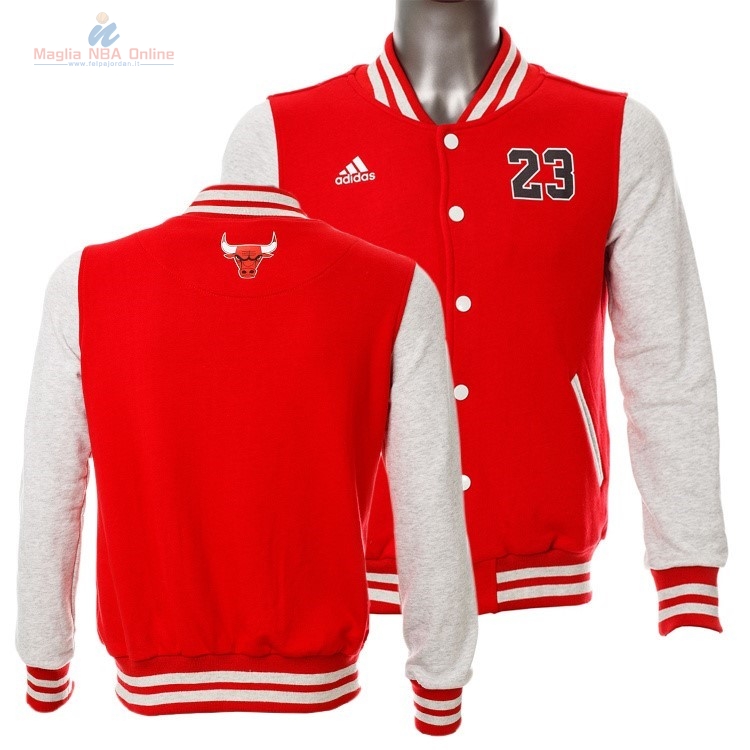 Acquista Giacca Di Lana NBA Chicago Bulls #23 Michael Jordan Rosso