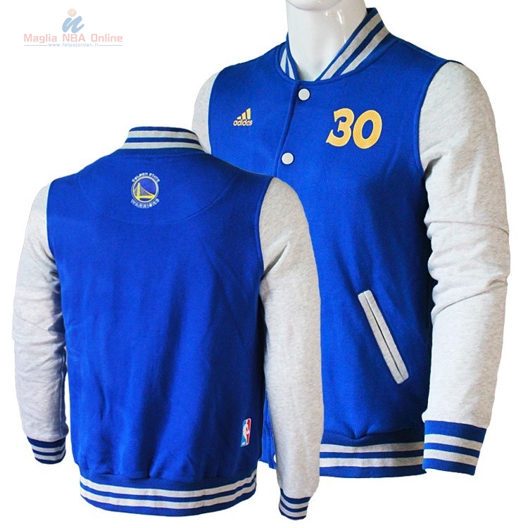 Acquista Giacca Di Lana NBA Golden State Warriors #30 Stephen Curry Blu