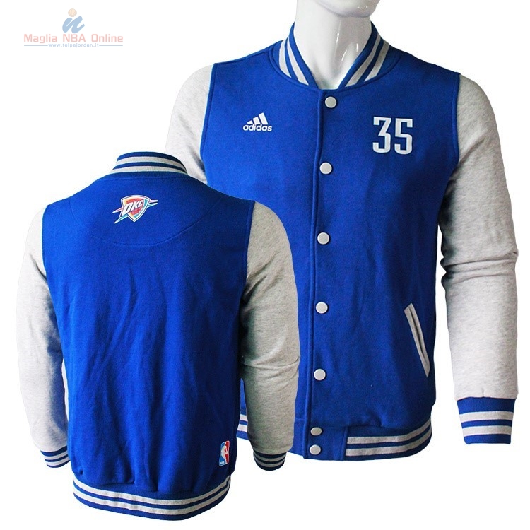 Acquista Giacca Di Lana NBA Oklahoma City Thunder #35 Kevin Durant Blu