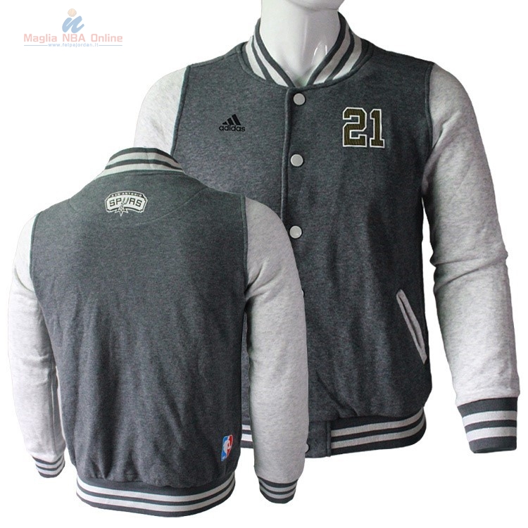 Acquista Giacca Di Lana NBA San Antonio Spurs #21 Tim Duncan Grigio