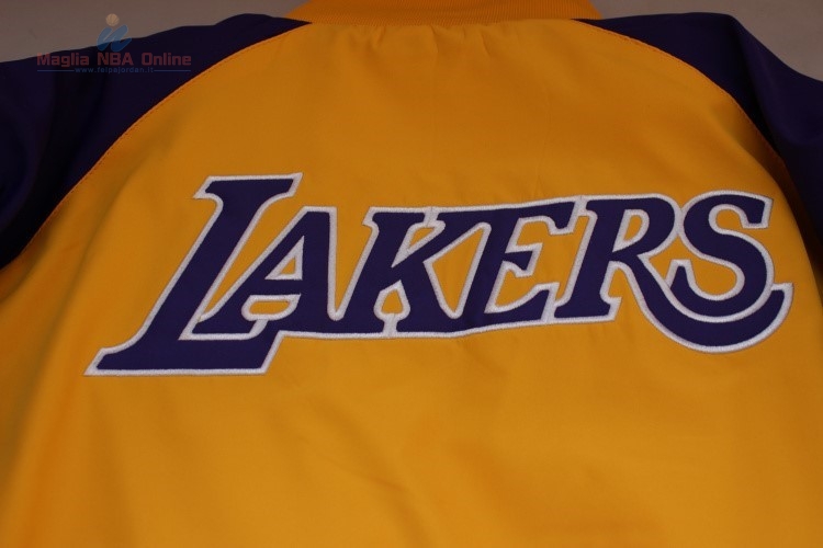 Acquista Giacca NBA Los Angeles Lakers Giallo Porpora