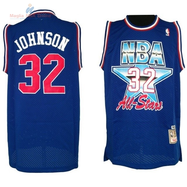Acquista Maglia NBA 1992 All Star #32 Joe Johnson Blu