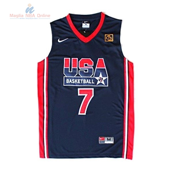 Acquista Maglia NBA 1992 USA #7 Bird Nero