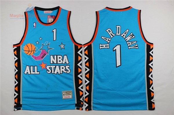 Acquista Maglia NBA 1996 All Star #1 Anfernee Hardaway Blu