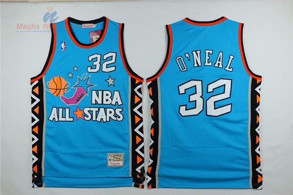 Acquista Maglia NBA 1996 All Star #32 Shaquille O'Neal Blu