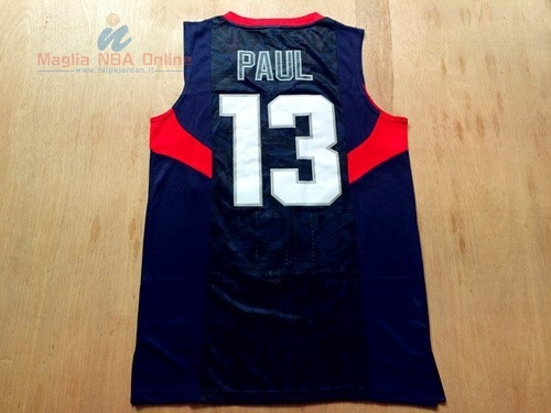 Acquista Maglia NBA 2008 USA #13 Chris Paul Nero