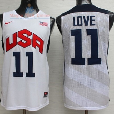 Acquista Maglia NBA 2012 USA #11 Kevin Love Bianco