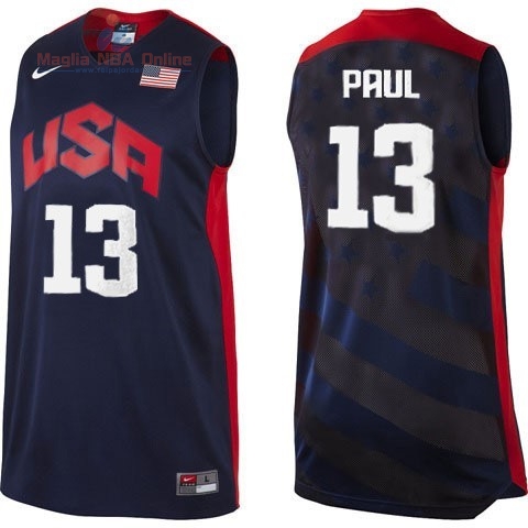 Acquista Maglia NBA 2012 USA #13 Paul Nero