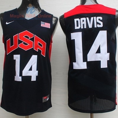 Acquista Maglia NBA 2012 USA #14 Anthony Davis Nero