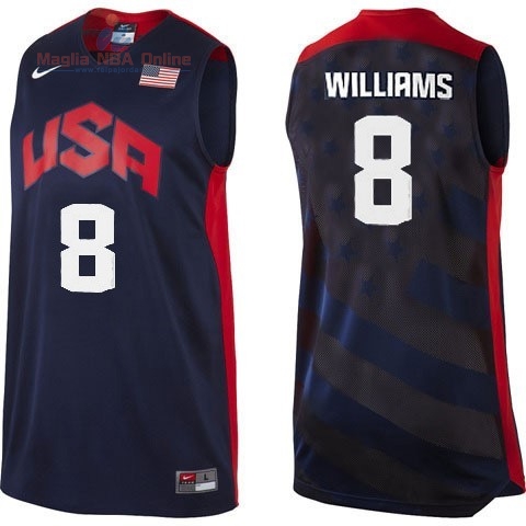 Acquista Maglia NBA 2012 USA #8 Williams Nero