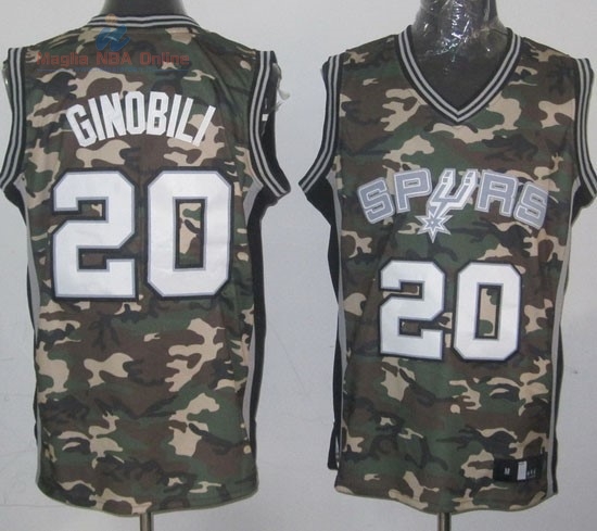Acquista Maglia NBA 2013 Camouflage Moda #20 Ginobili