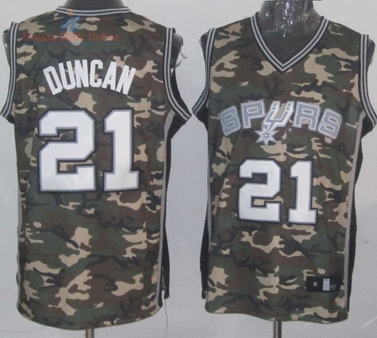 Acquista Maglia NBA 2013 Camouflage Moda #21 Duncan