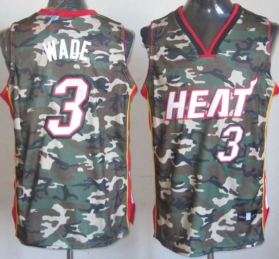 Acquista Maglia NBA 2013 Camouflage Moda #3 Wade