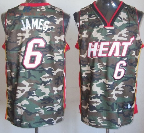 Acquista Maglia NBA 2013 Camouflage Moda #6 James