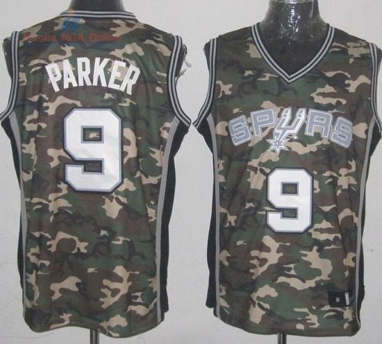 Acquista Maglia NBA 2013 Camouflage Moda #9 Parker