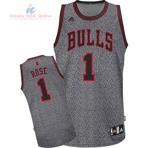Acquista Maglia NBA 2013 Fashion Statico Chicago Bulls #1 Rose