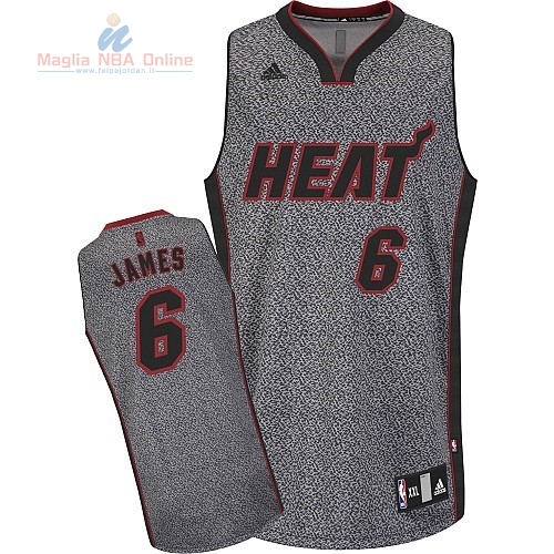 Acquista Maglia NBA 2013 Fashion Statico Miami Heat #6 James