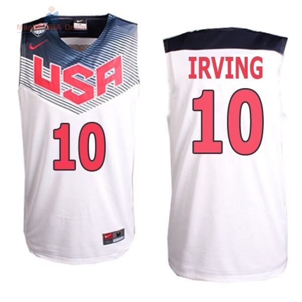 Acquista Maglia NBA 2014 USA #10 Irving Bianco