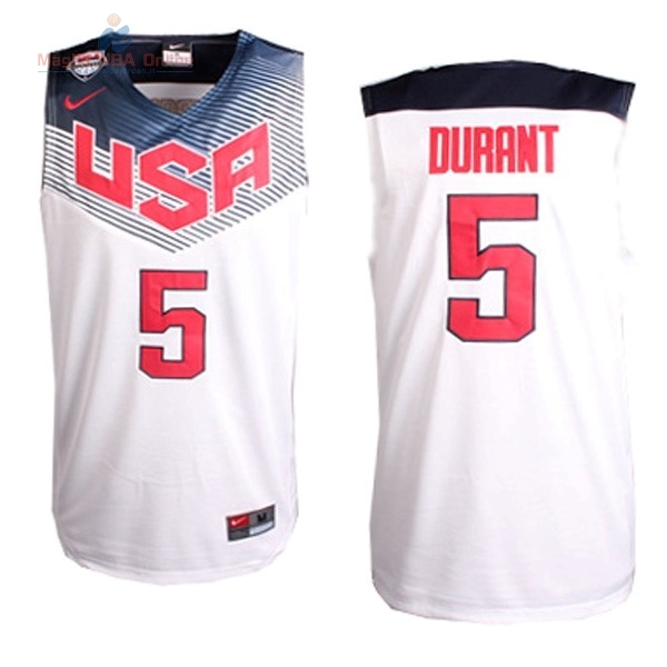 Acquista Maglia NBA 2014 USA #5 Durant Bianco