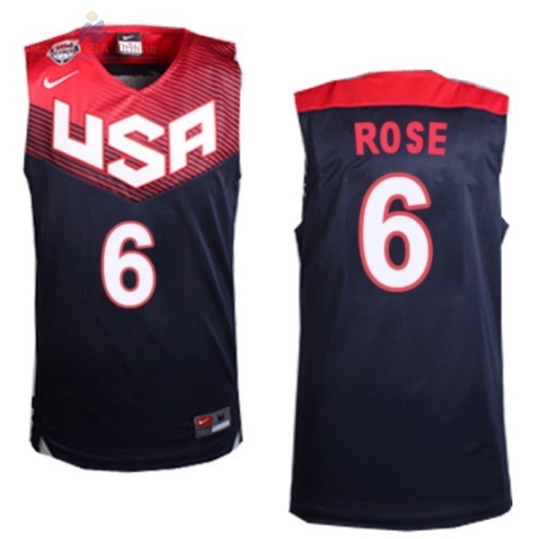 Acquista Maglia NBA 2014 USA #6 Rose Nero