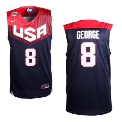 Acquista Maglia NBA 2014 USA #8 George Nero