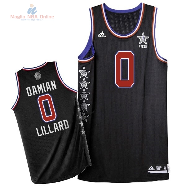 Acquista Maglia NBA 2015 All Star #0 Damian Lillard Nero