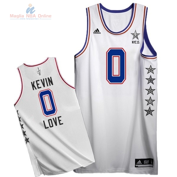 Acquista Maglia NBA 2015 All Star #0 Kevin Love Bianco