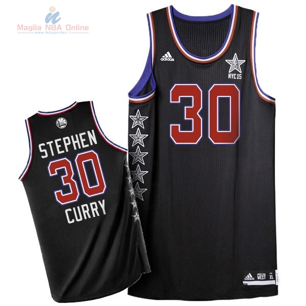 Acquista Maglia NBA 2015 All Star #30 Stephen Curry Nero