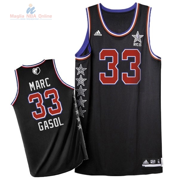 Acquista Maglia NBA 2015 All Star #33 Marc Gasol Nero