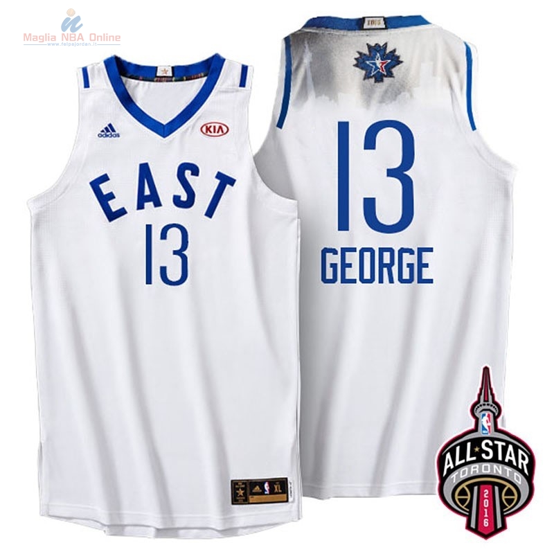 Acquista Maglia NBA 2016 All Star #13 Paul George Bianco